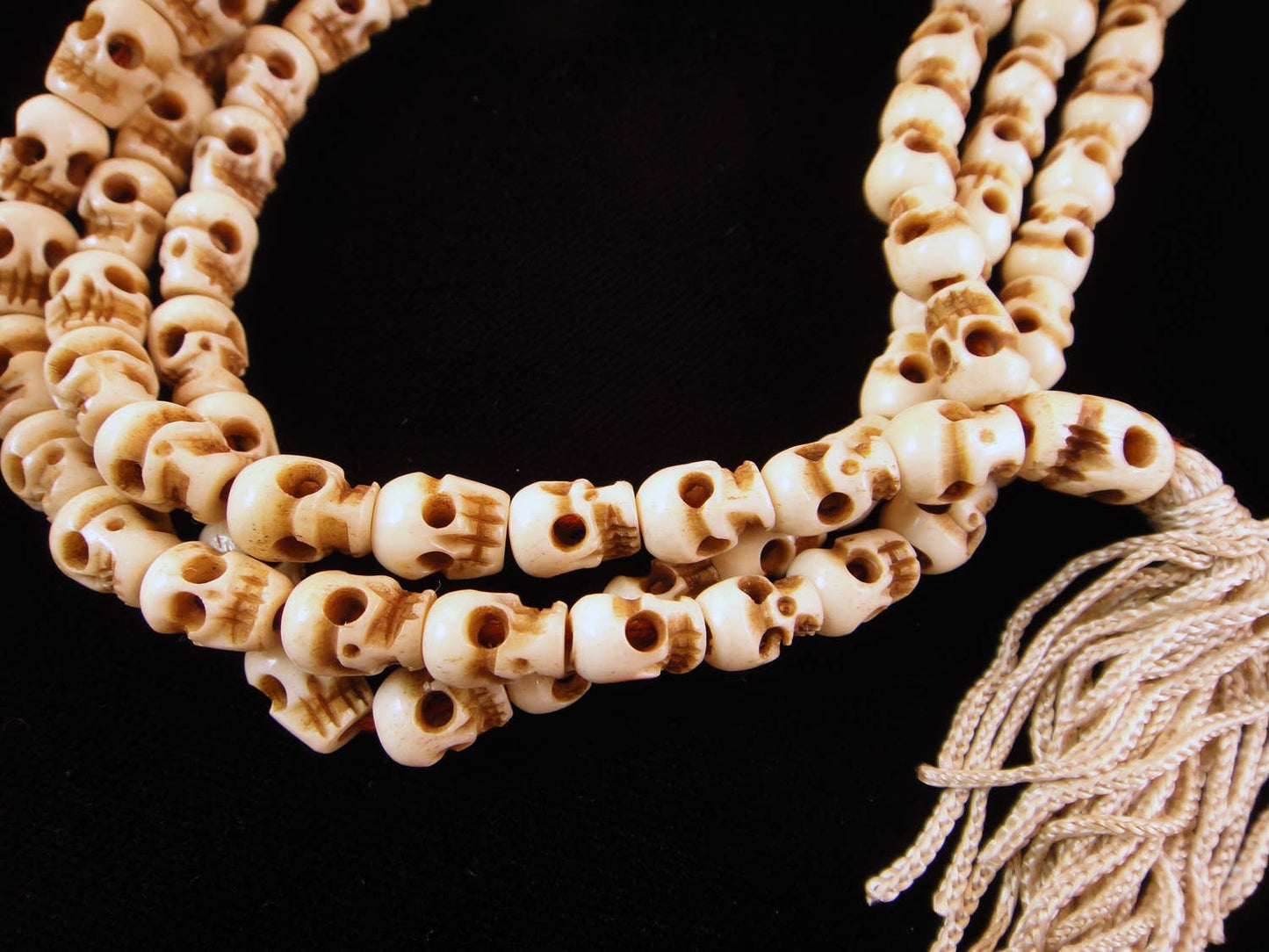 Small Bone Skull Mala - Loved To Death