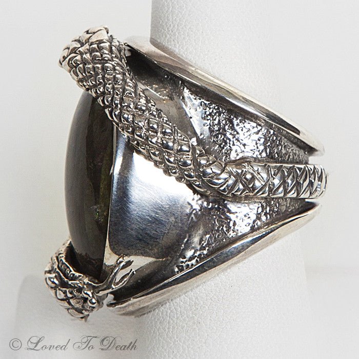 Snake Labradorite Sterling Ring - Loved To Death