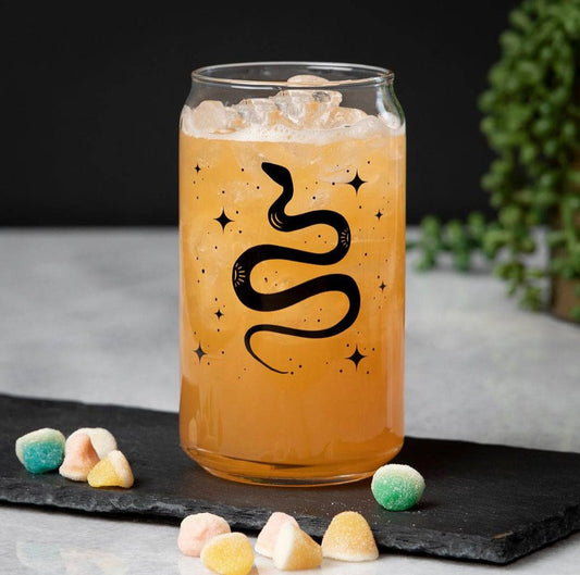 Snake Tall Drink Can Glass - Loved To Death