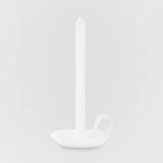 Soft White Chamber Candlestick Candle - Loved To Death