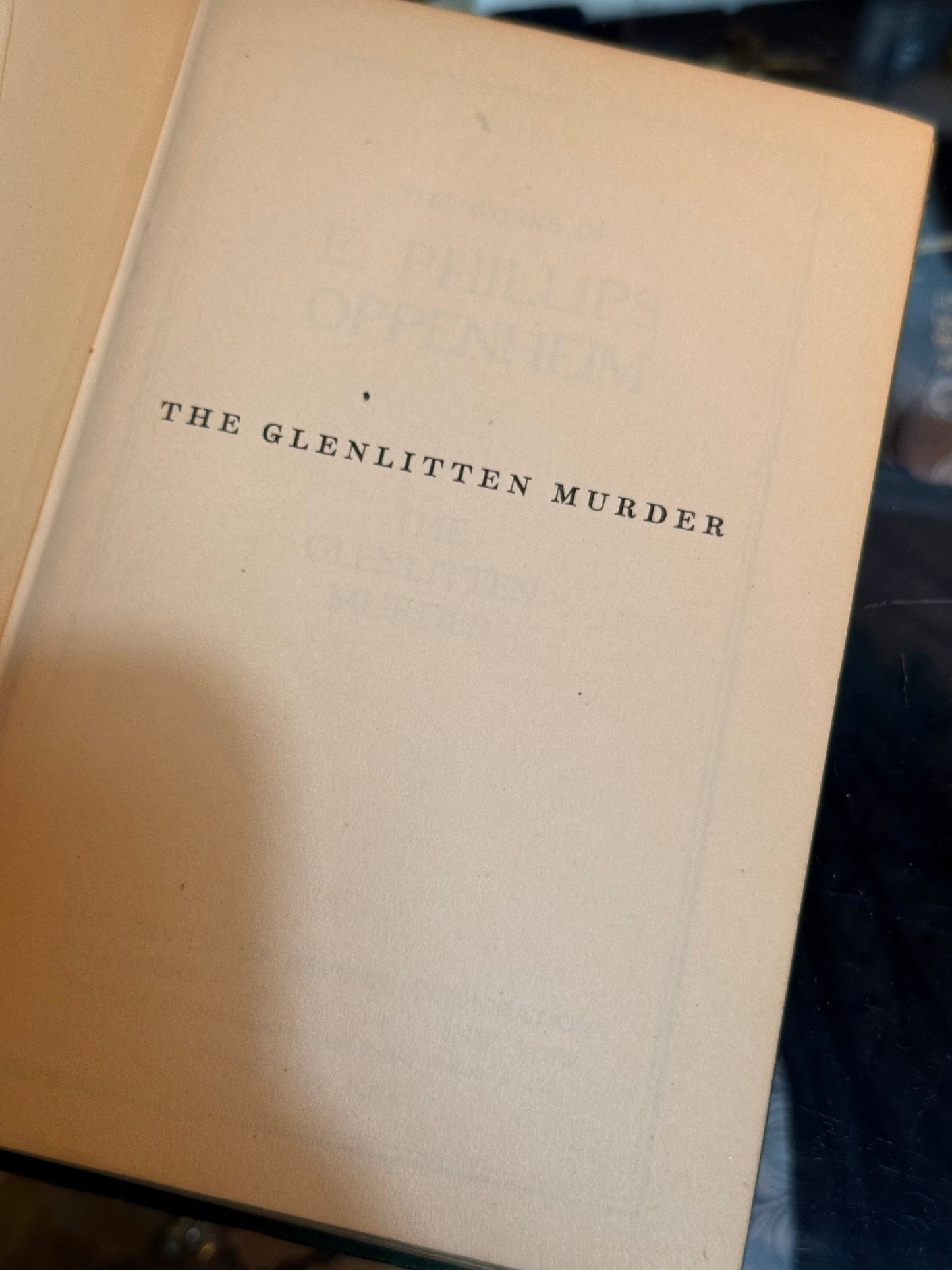 Spider In Web Gold Embossed { The Glenlitten Murder } 1929 Oppenheimer Book - Loved To Death