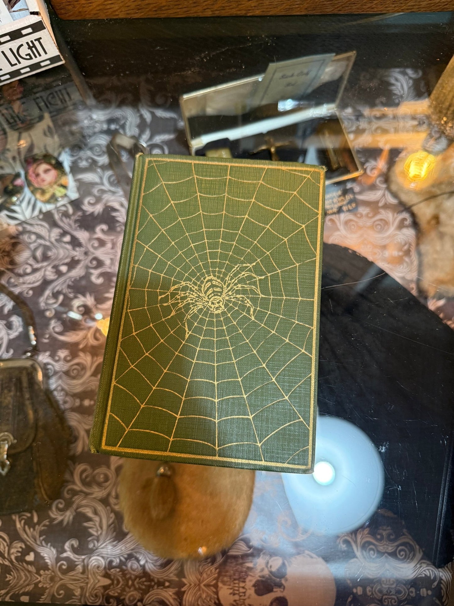 Spider In Web Gold Embossed { The Glenlitten Murder } 1929 Oppenheimer Book - Loved To Death
