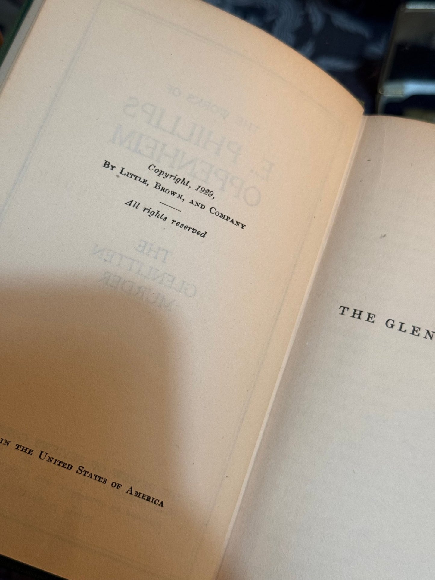 Spider In Web Gold Embossed { The Glenlitten Murder } 1929 Oppenheimer Book - Loved To Death