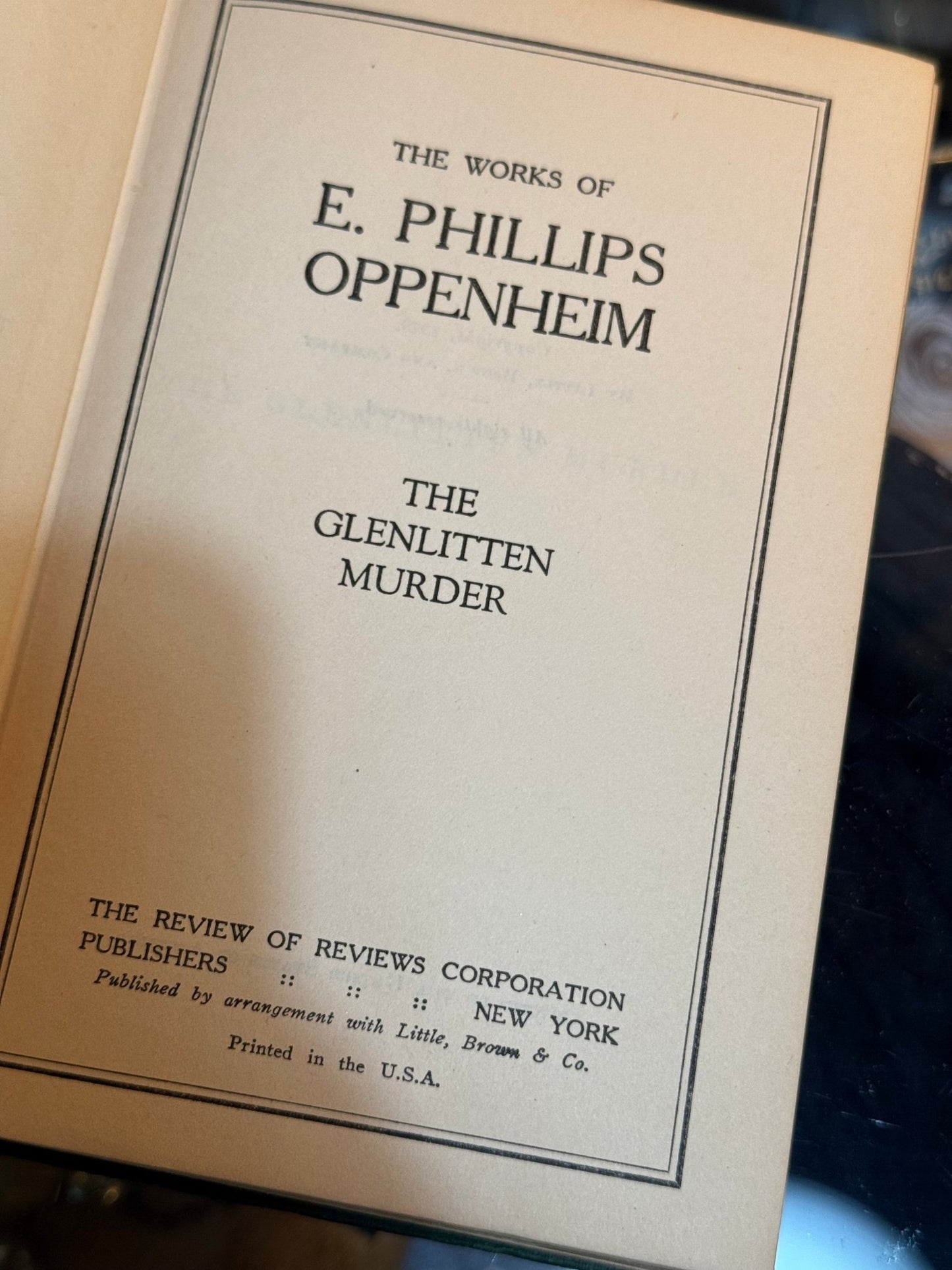 Spider In Web Gold Embossed { The Glenlitten Murder } 1929 Oppenheimer Book - Loved To Death