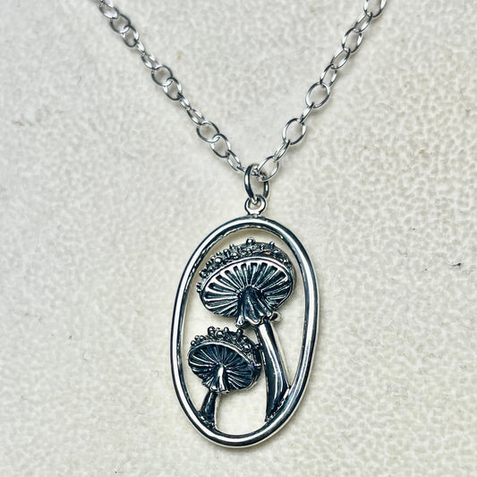 Sterling Amanita Mushroom Necklace - Loved To Death