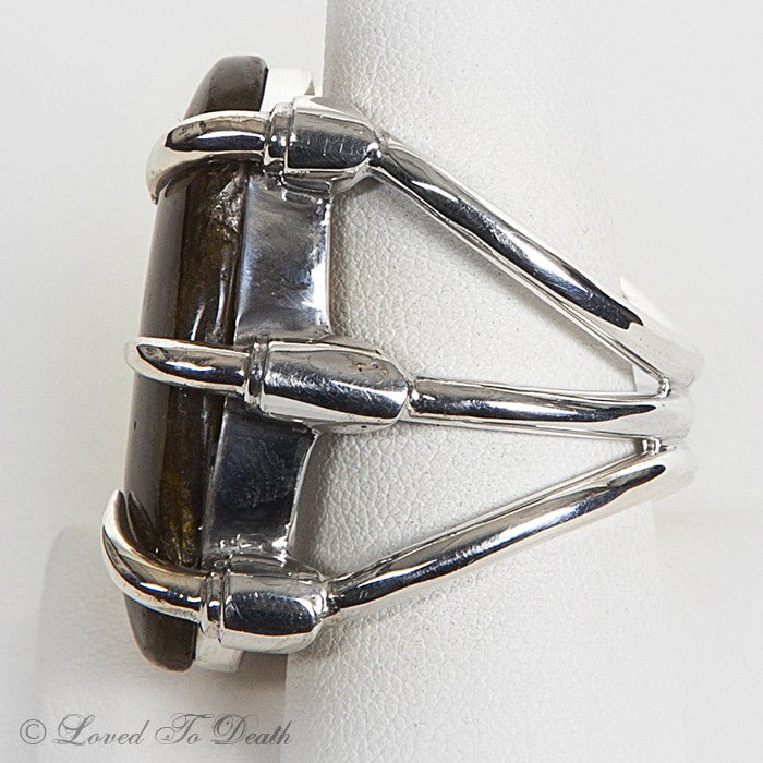 Sterling Labradorite Claw Ring - Loved To Death