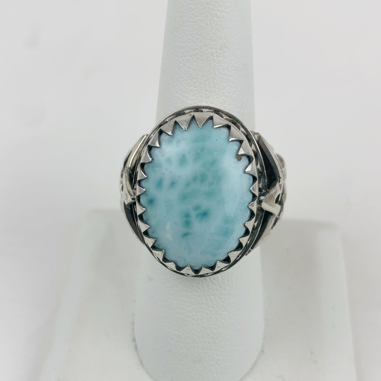 Sterling Larimar Star Ring - Loved To Death