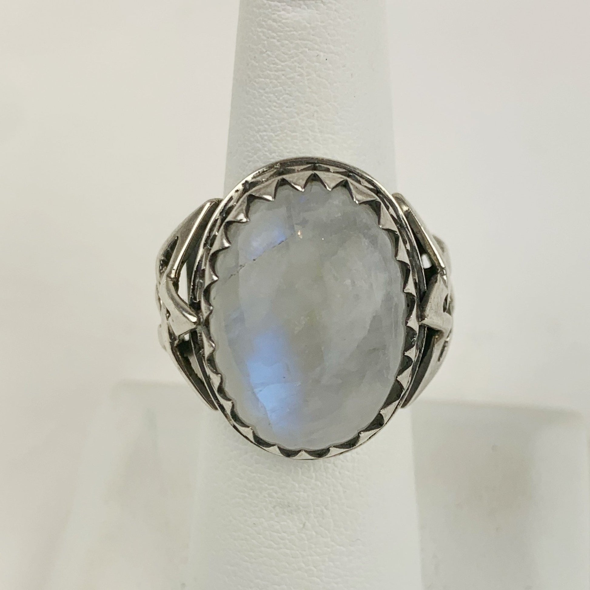 Sterling Rainbow Moonstone Star Ring - Loved To Death