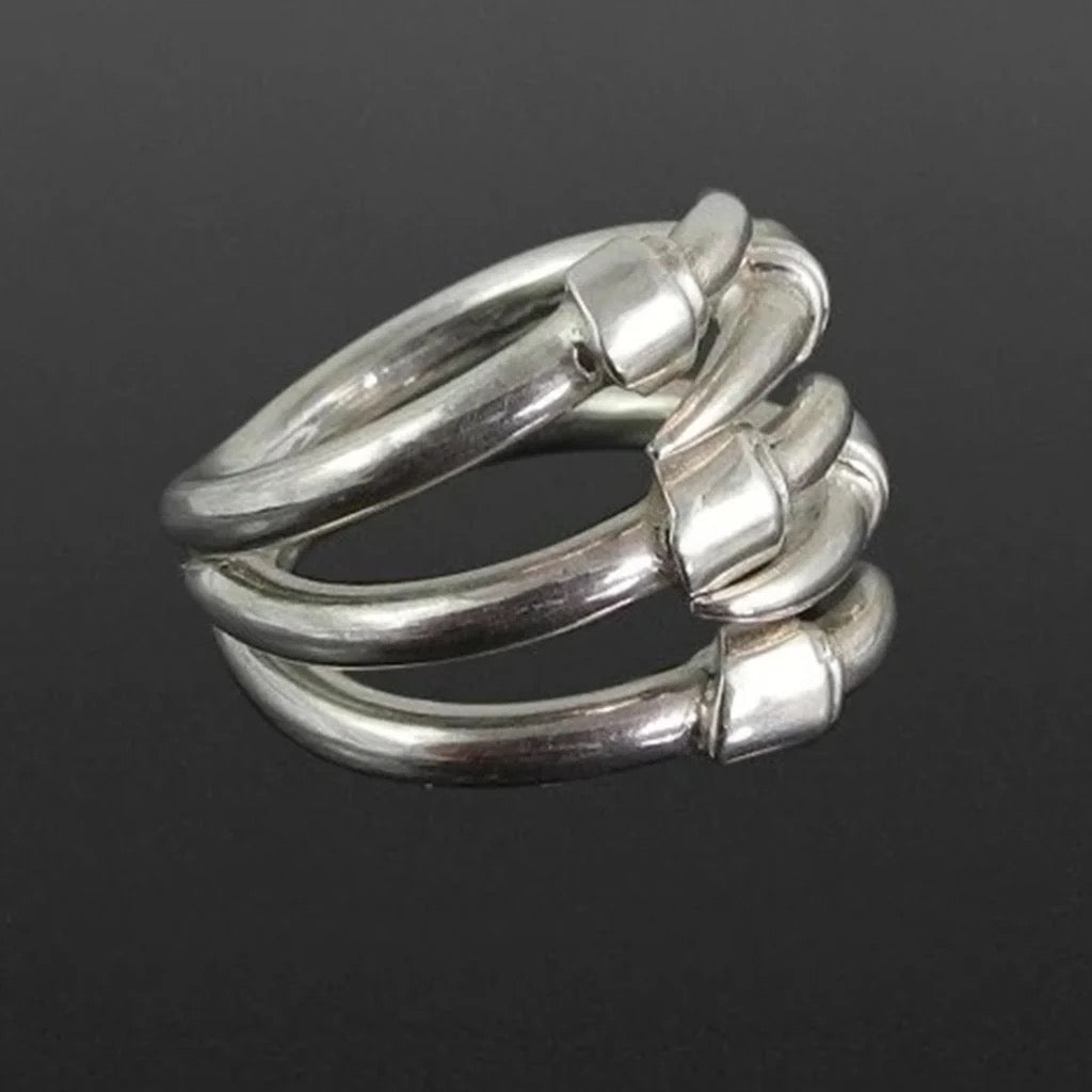 Sterling Silver Five Claw Ring - Loved To Death