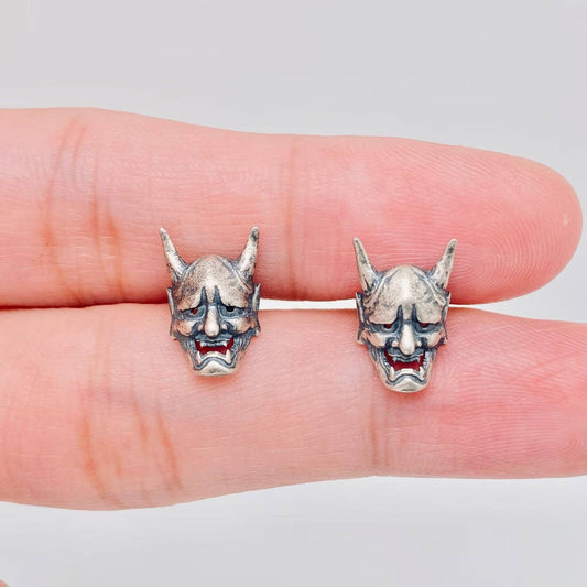 Sterling Silver Hanya Skull Stud Earrings - Loved To Death