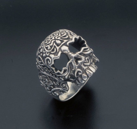 Sterling Silver Sugar Skull Ring - Loved To Death