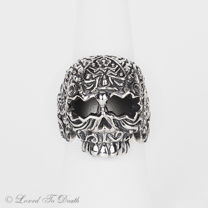 Sterling Silver Sugar Skull Ring - Loved To Death