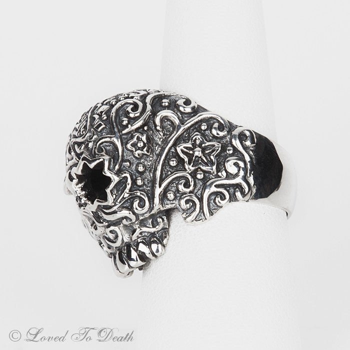 Sterling Silver Sugar Skull Ring - Loved To Death