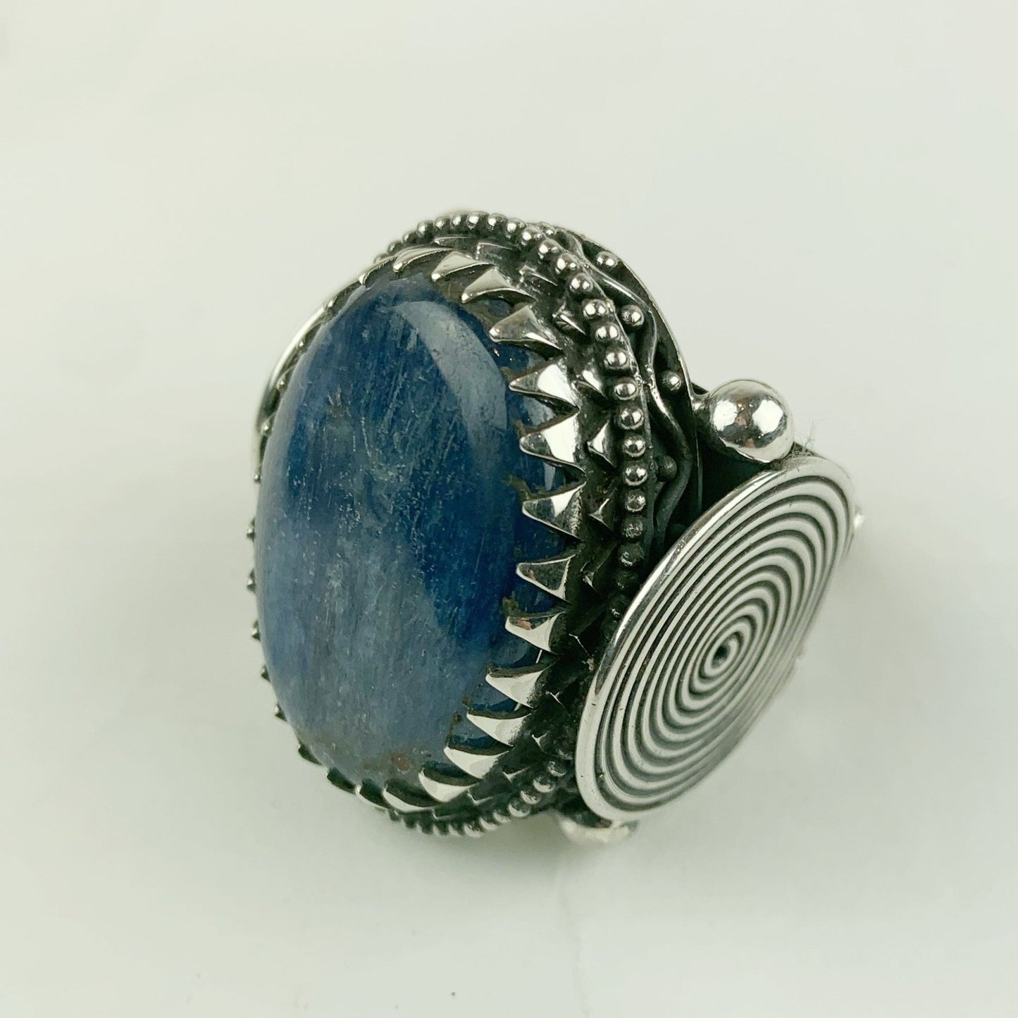 Sterling Spirallo Large Kyanite Ring - Loved To Death