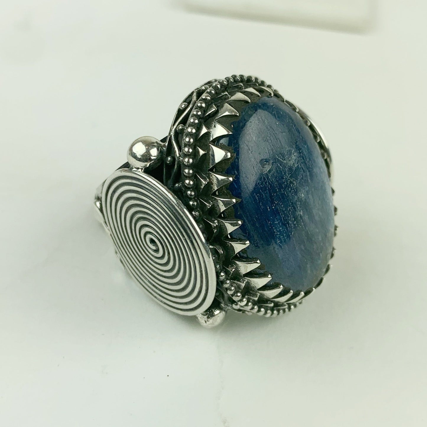 Sterling Spirallo Large Kyanite Ring - Loved To Death