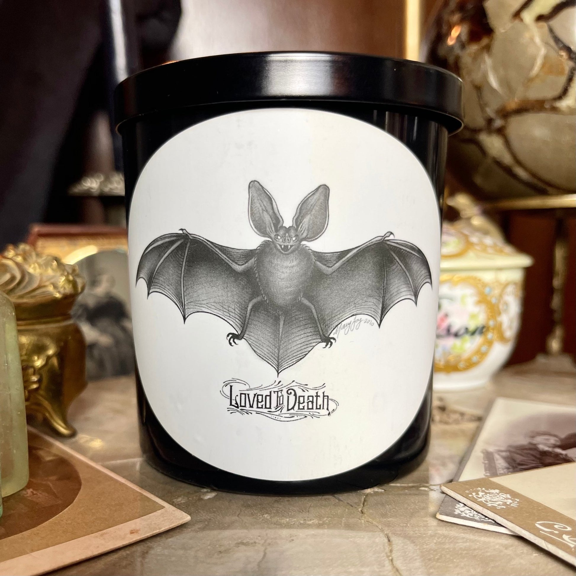 The Bat Candle Boxed Honey Peach - Loved To Death