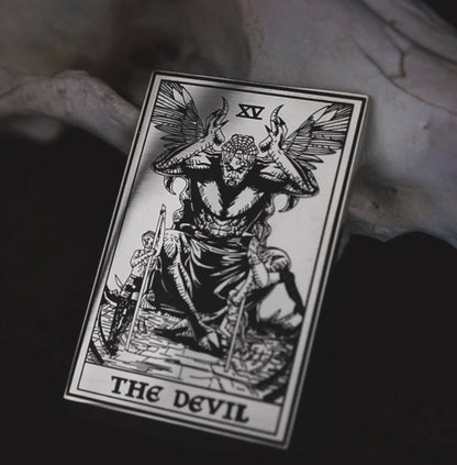 The Devil Tarot Card Enamel Pin - Loved To Death