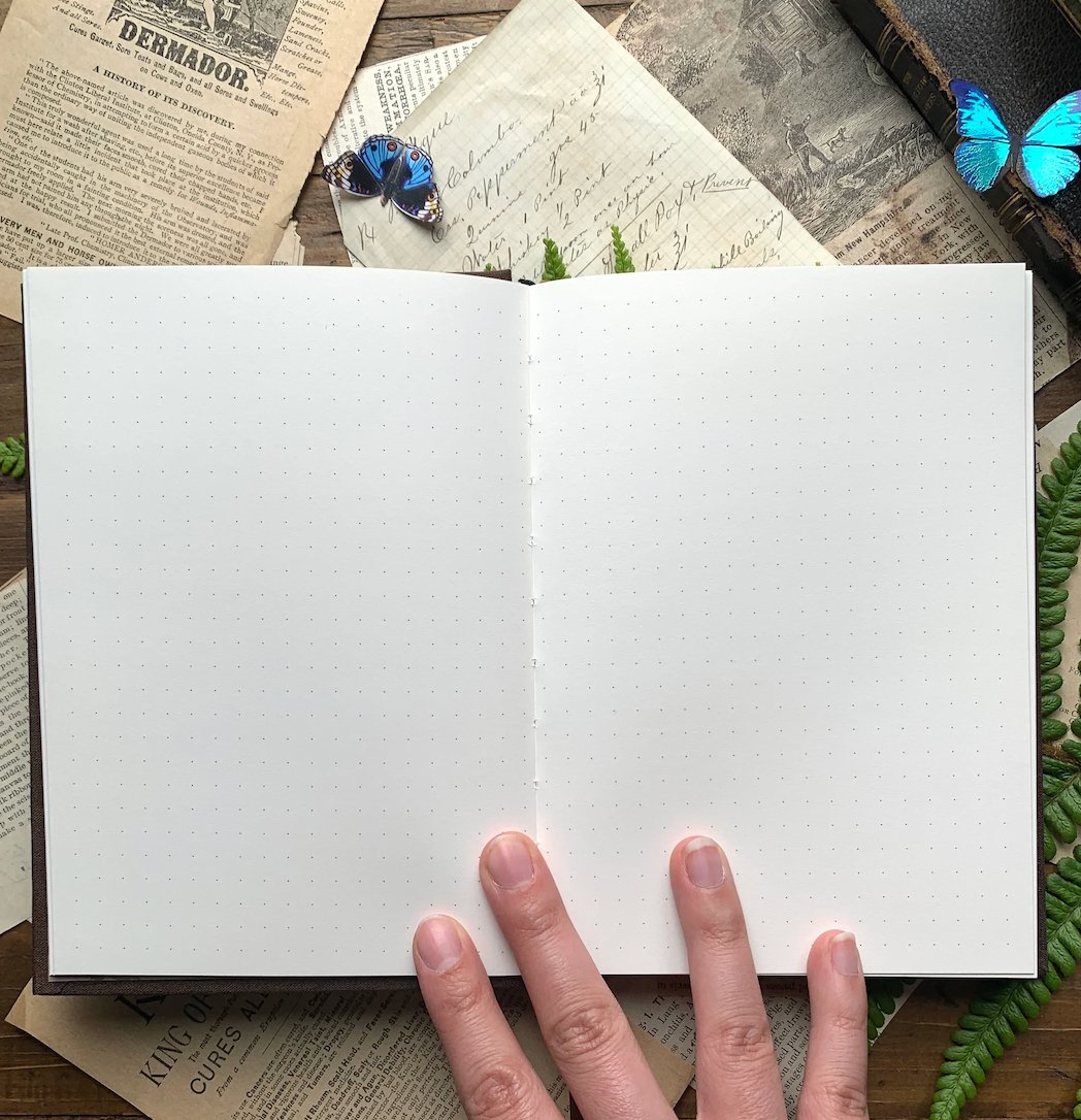 The Wanderer -Antiquarian Foiled Dot Grid Notebook - Loved To Death