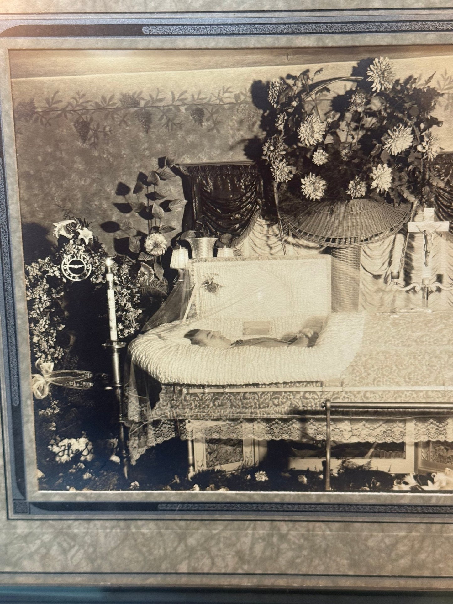 Victorian Memento Mori Funeral Photo Cabinet Card - Loved To Death