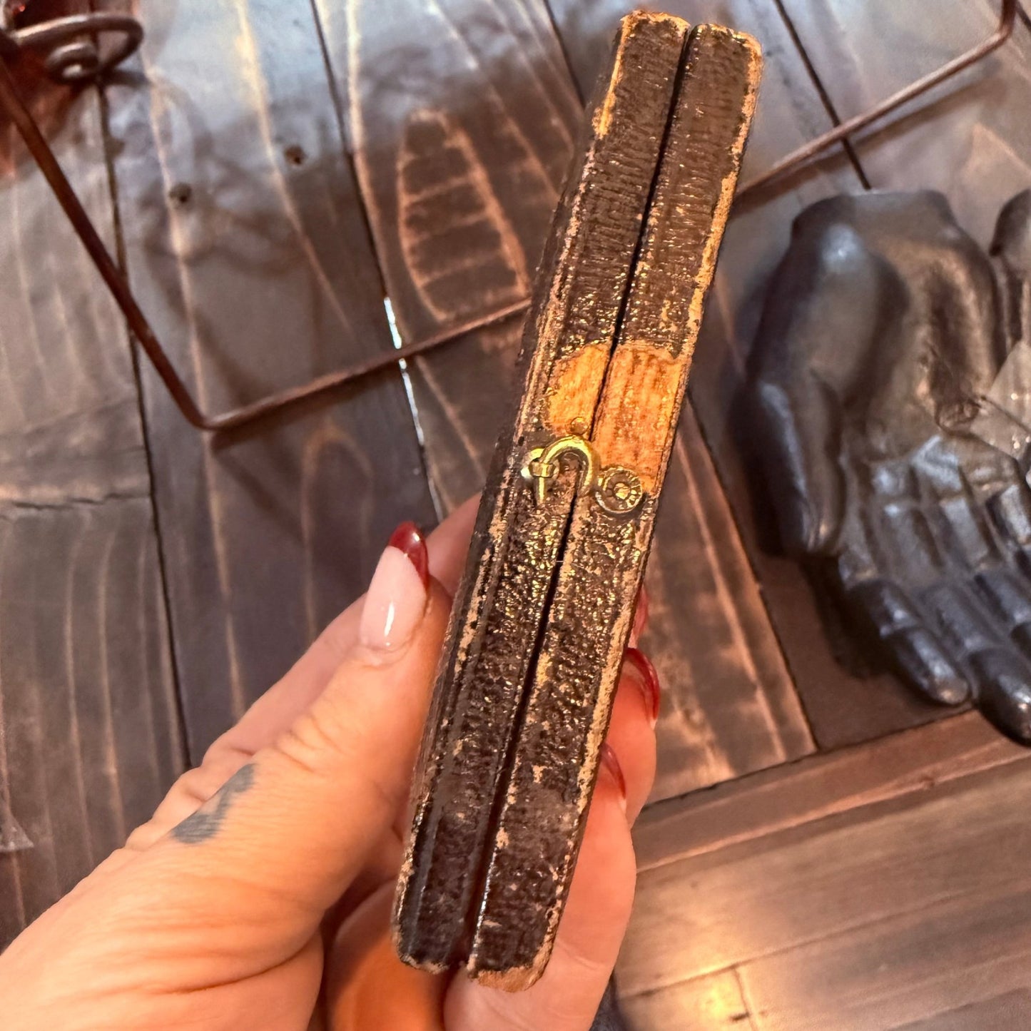 Victorian Memento Mori Tintype & Hair Velvet Case - Loved To Death