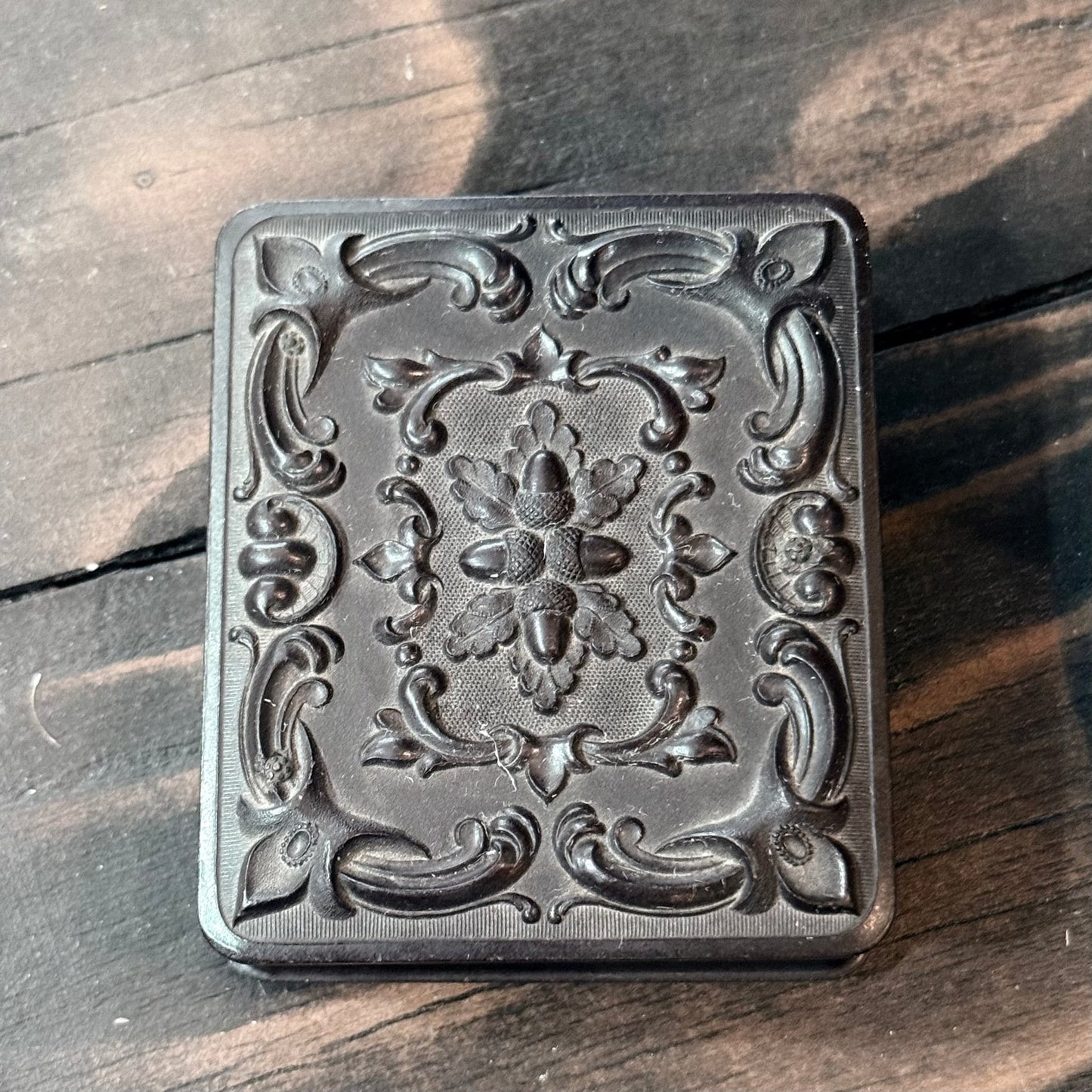 Victorian Mourning Acorn Case Gutta Percha - Loved To Death