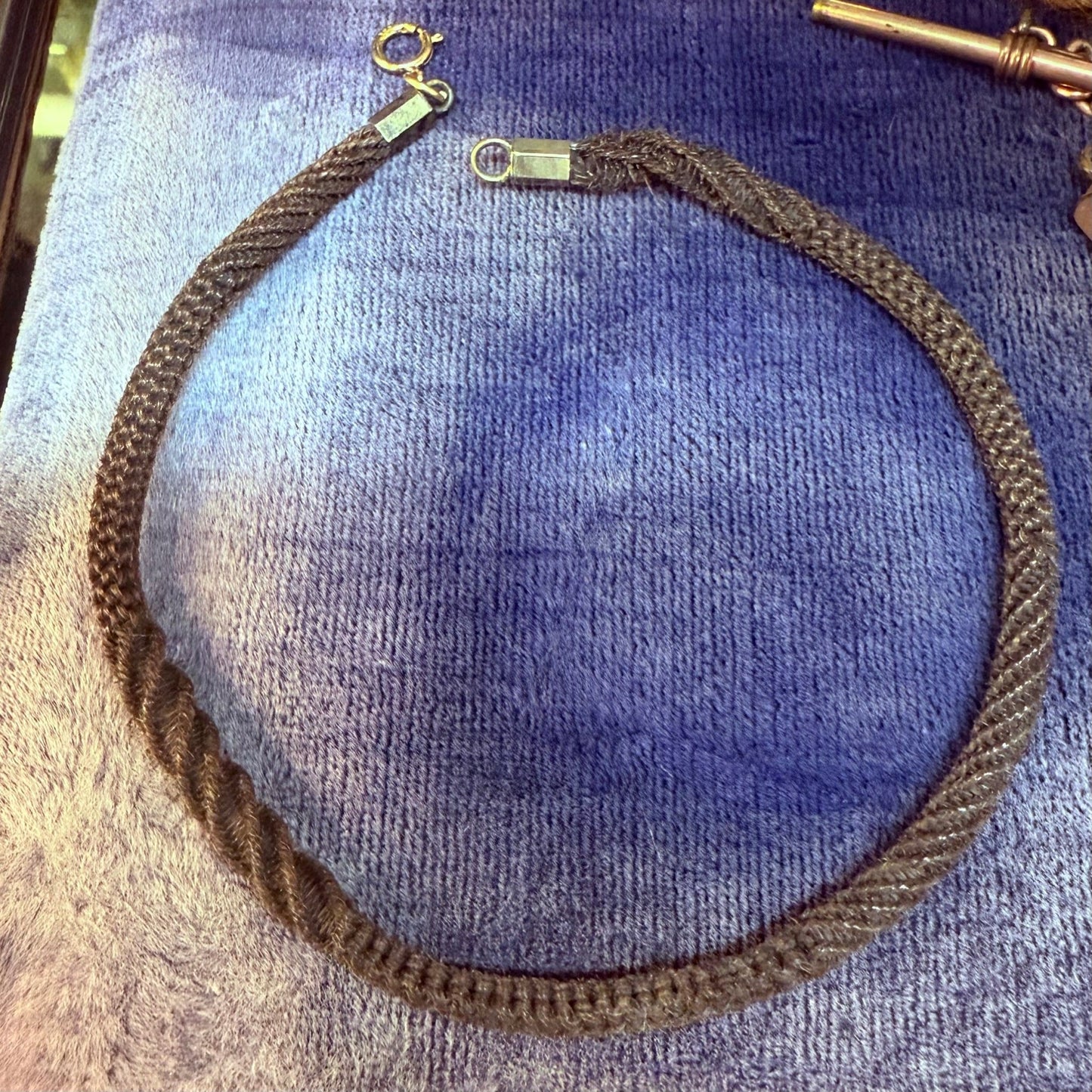 Victorian Mourning Hair Work Gold Filled Baby Necklace - Loved To Death