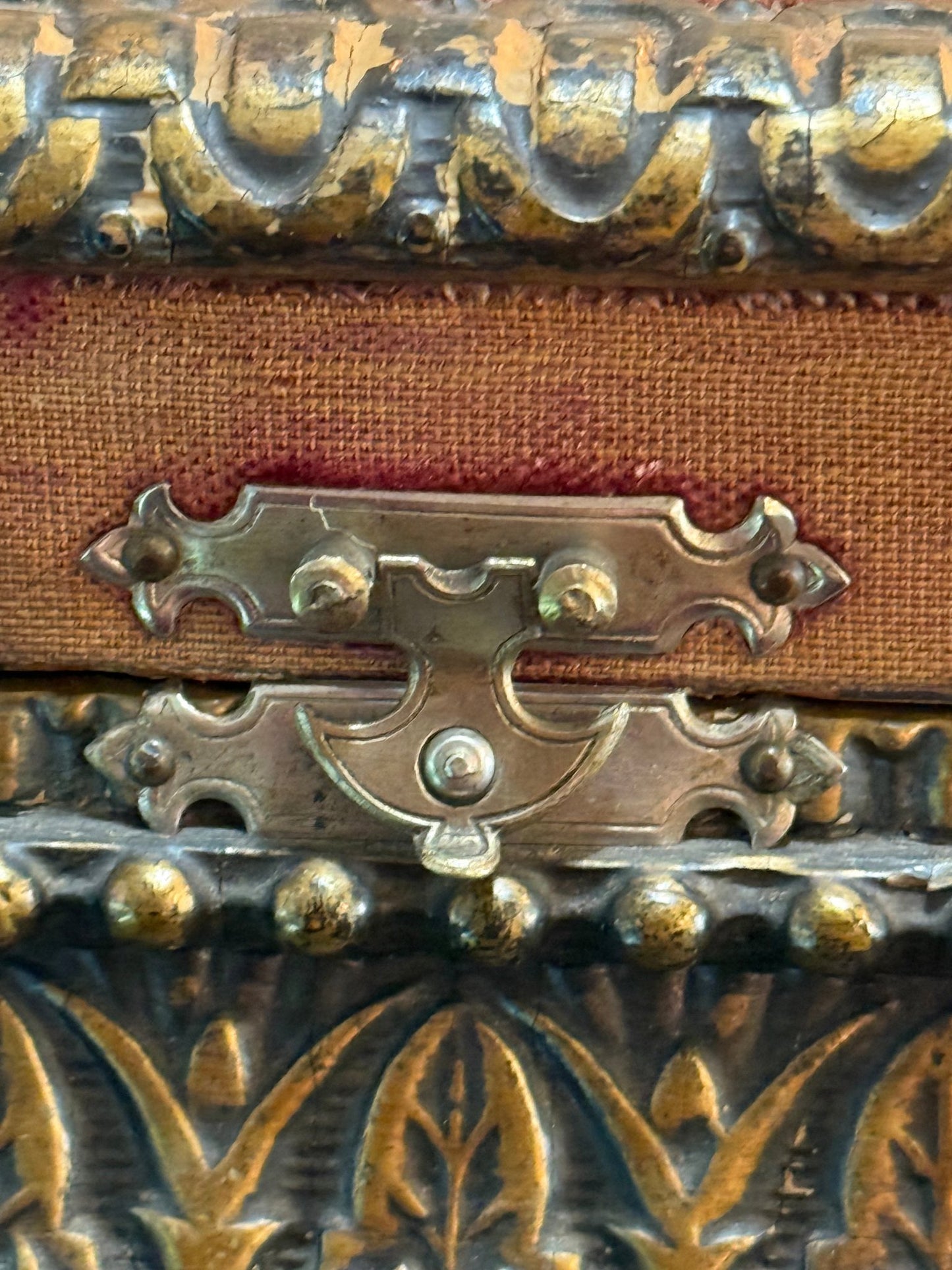 Victorian Ouroboros Rust Velvet Wooden Dresser Box - Loved To Death
