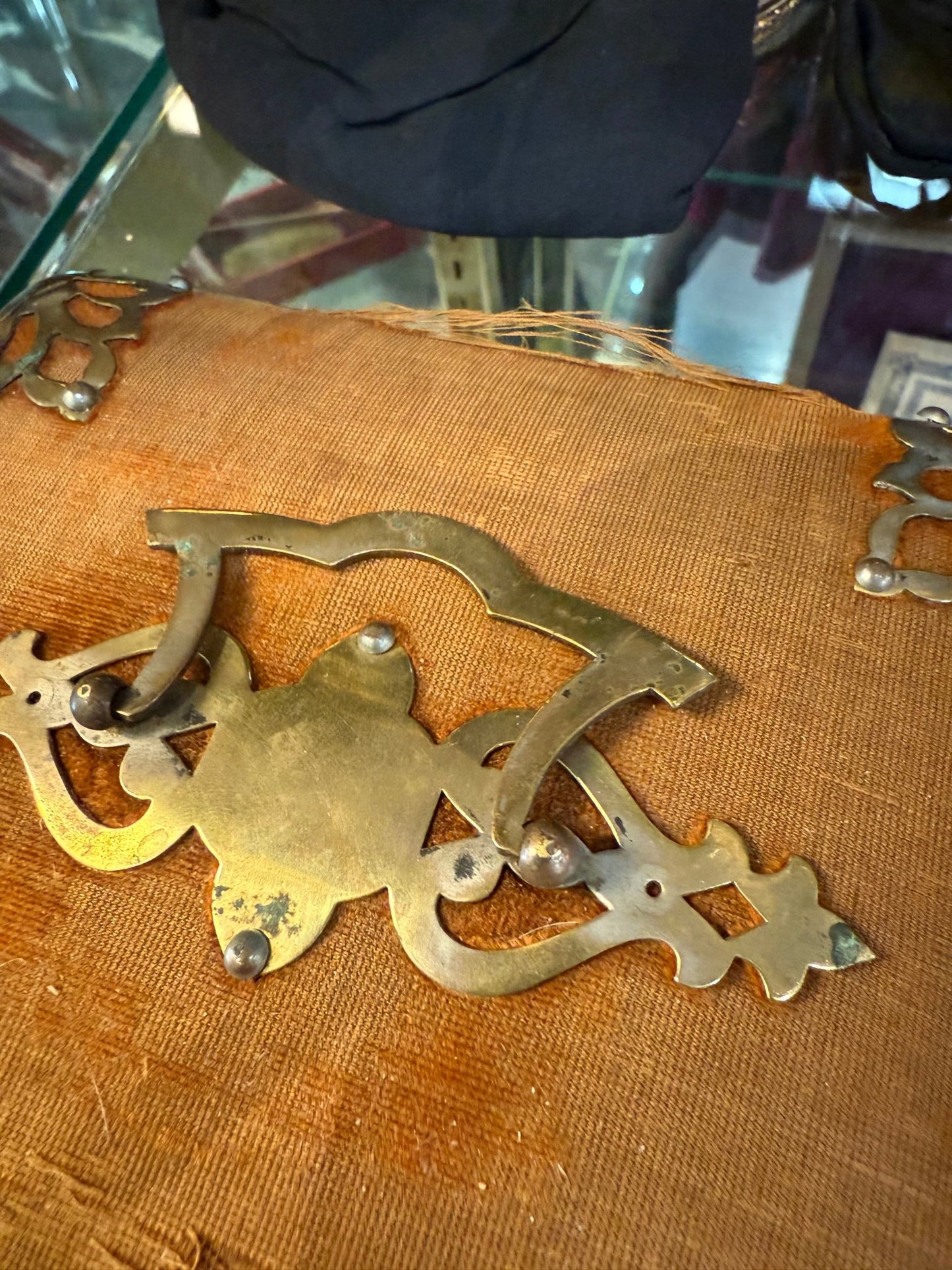 Victorian Rust Velvet Accordian Style Box - Loved To Death