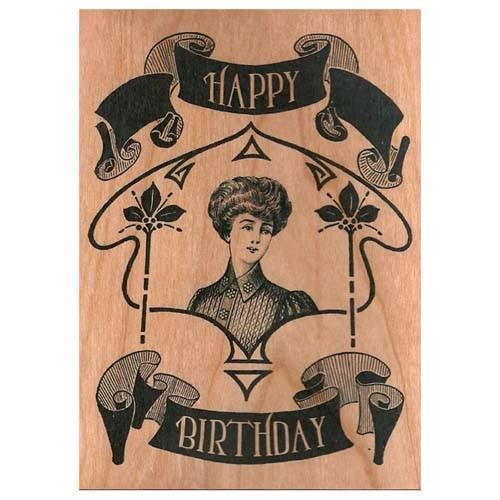 Victorian Woman Wooden Gift Card - Loved To Death