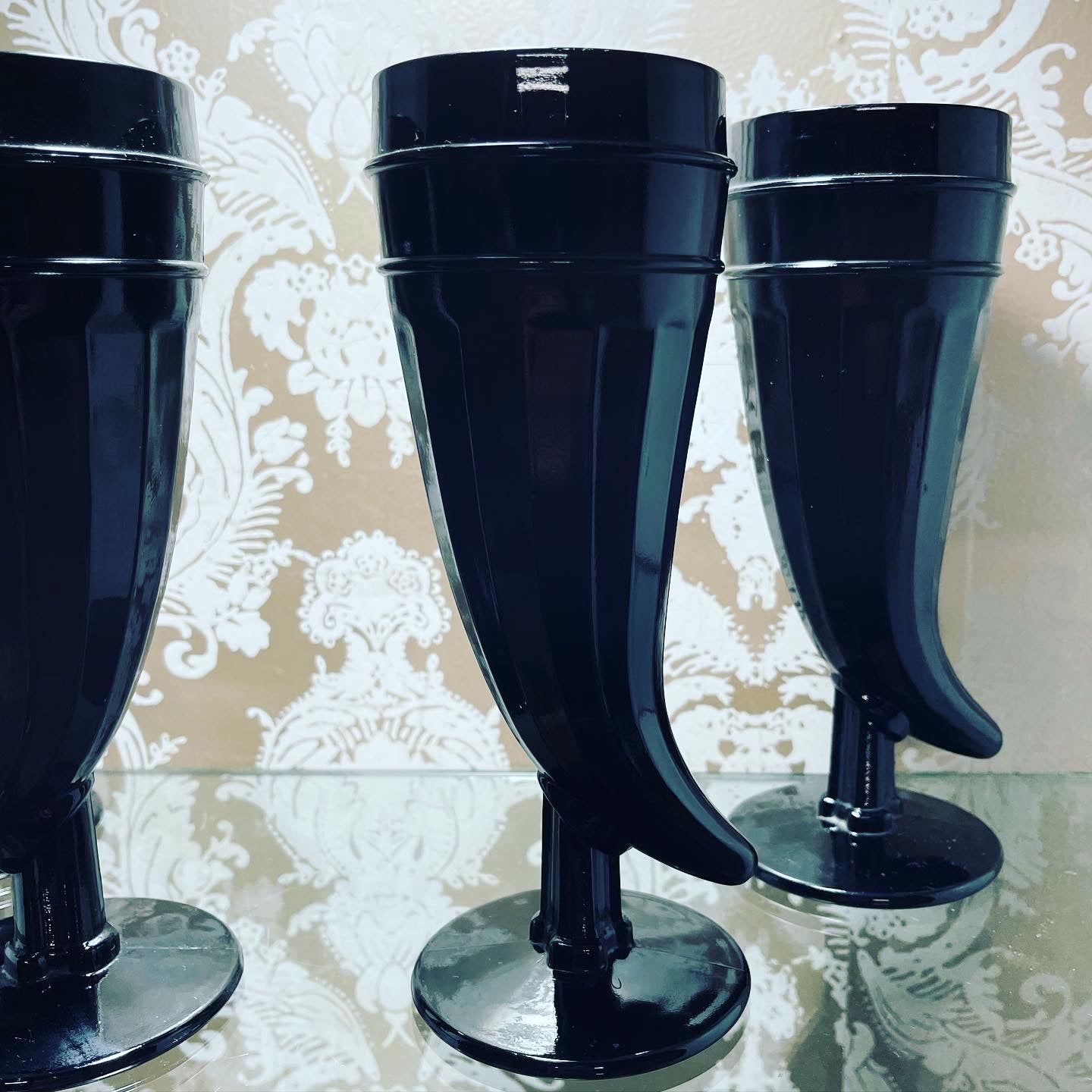 Vintage Black Amethyst Horn Talon Stag Glasses - Loved To Death