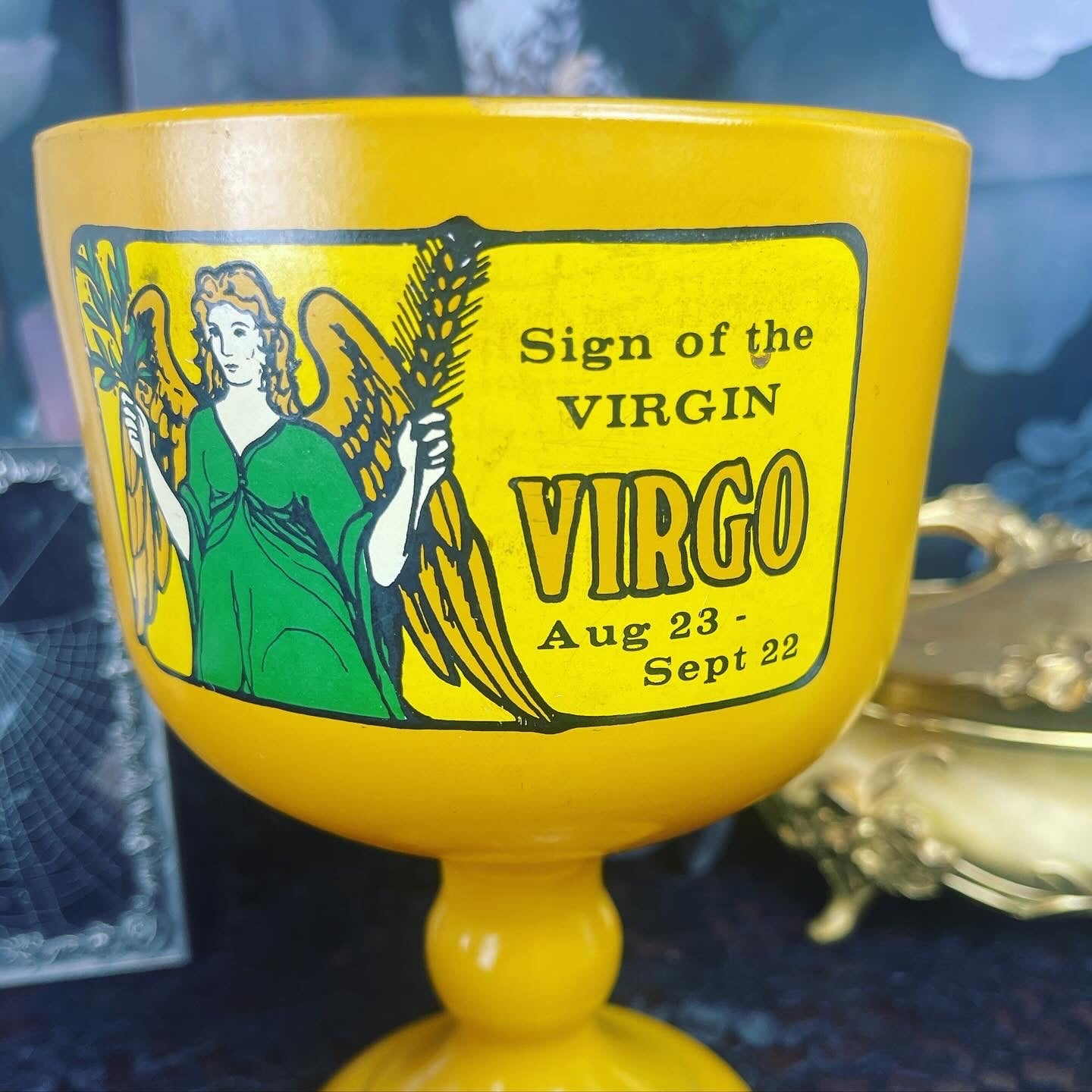Vintage Virgo Astrology Goblet - Loved To Death