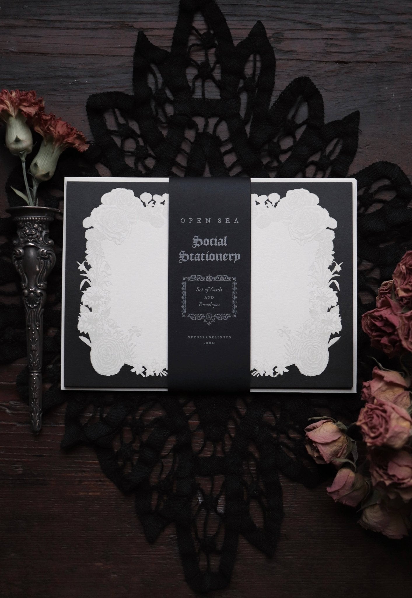 Wreath of Grief Notecard Set - Loved To Death