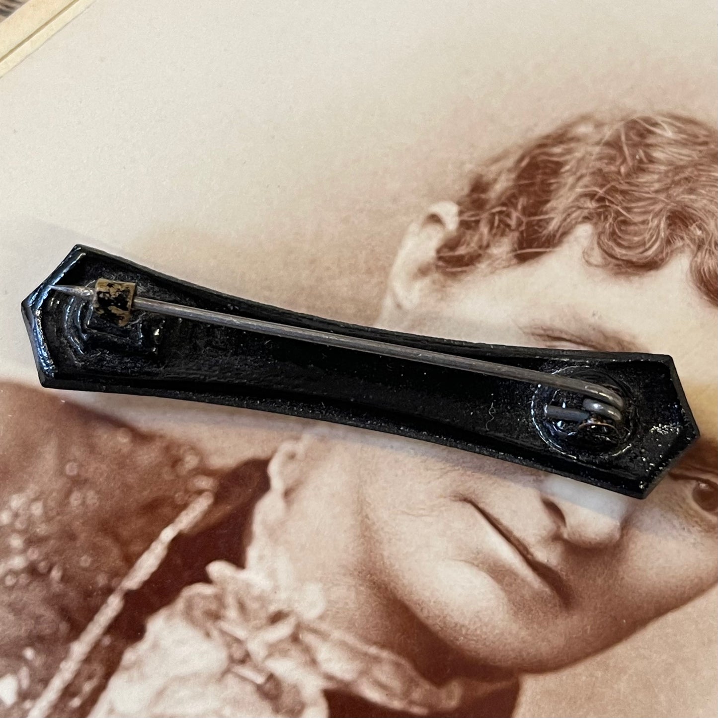 Victorian Mourning Jet Brooch
