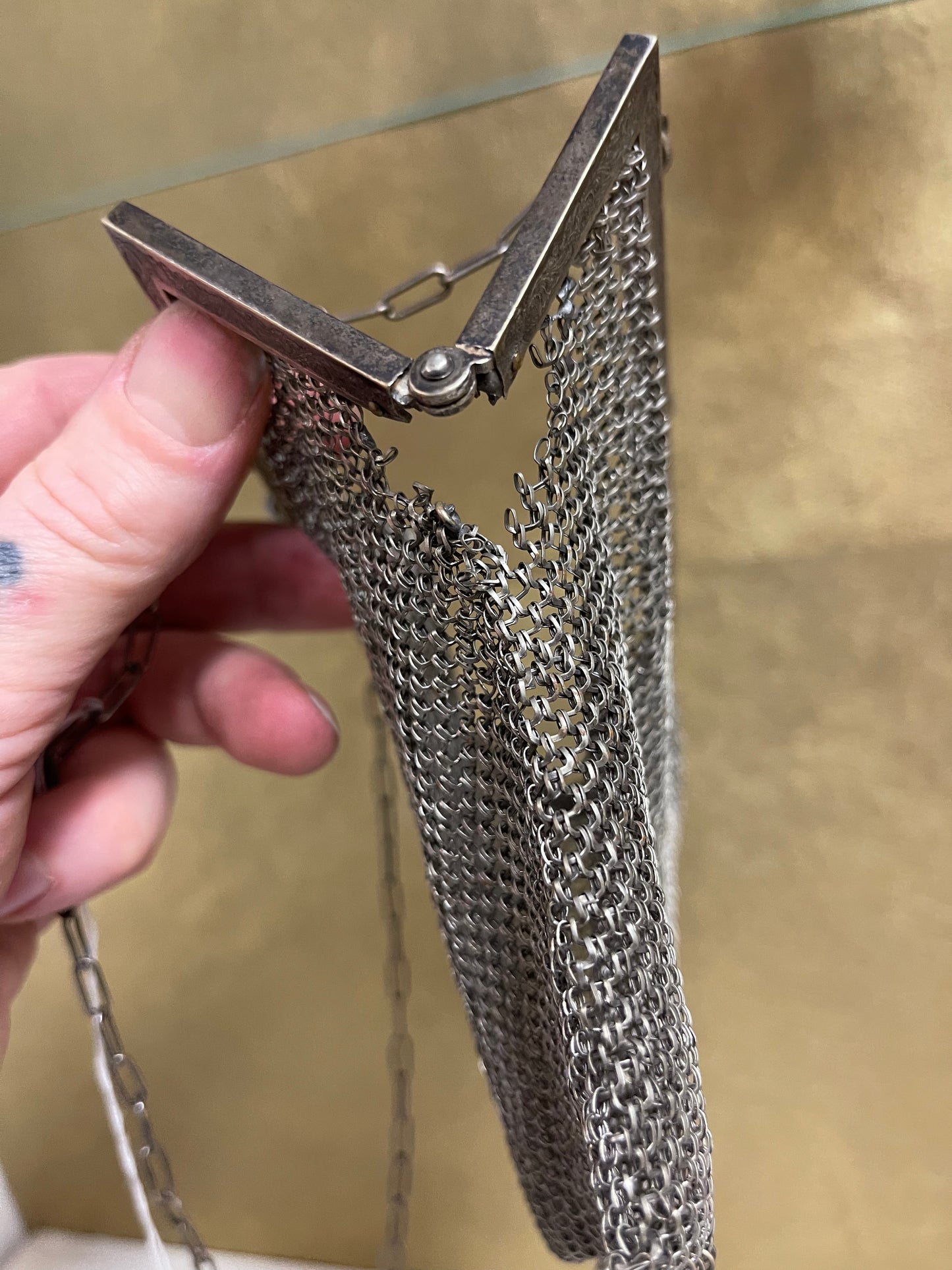 Victorian German Silver Chain-mesh Purse