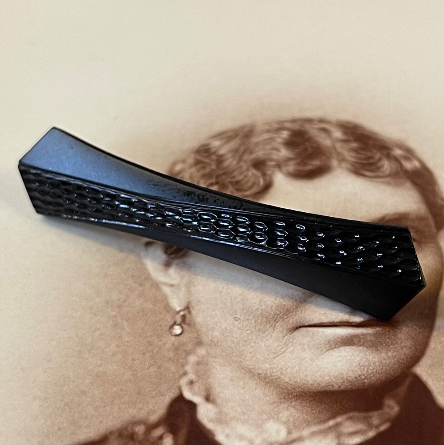 Victorian Mourning Jet Brooch
