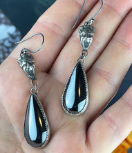 Load image into Gallery viewer, Gothic Victorian Gargoyle Hematite Sterling Earrings
