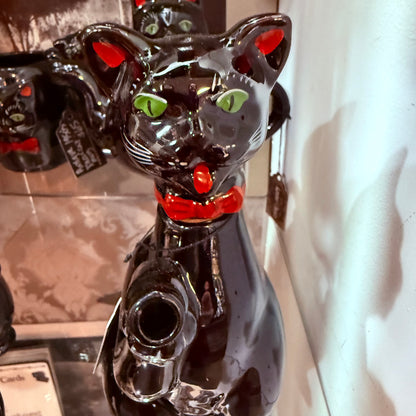 Antique 1940’s Black Cat Decanter Set