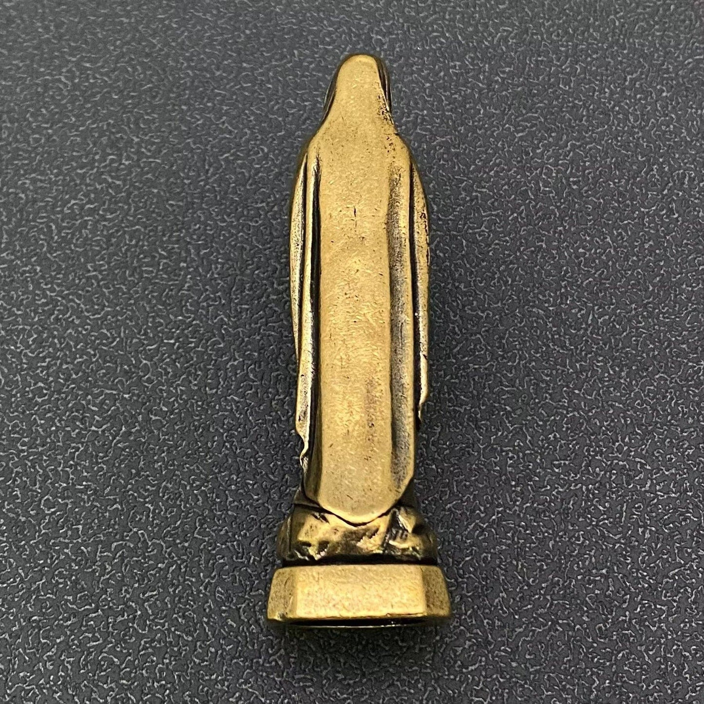Small Brass Virgin Mary Statue Desktop Decoration