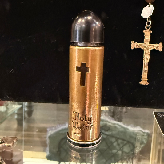 Antique Brass Holy Water Vial