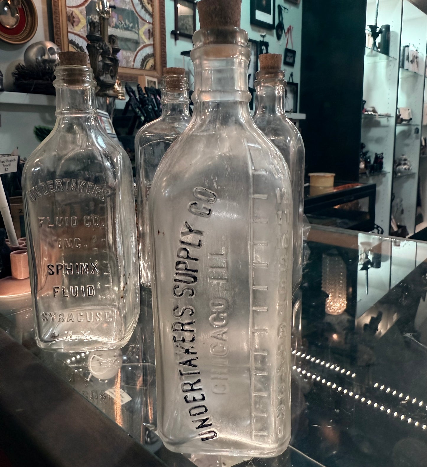 Antique Undertakers Supply Co Enbalming Fluid Bottle