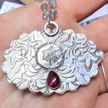 Sterling Gothic Victorian Lover’s Eye Necklace Florence