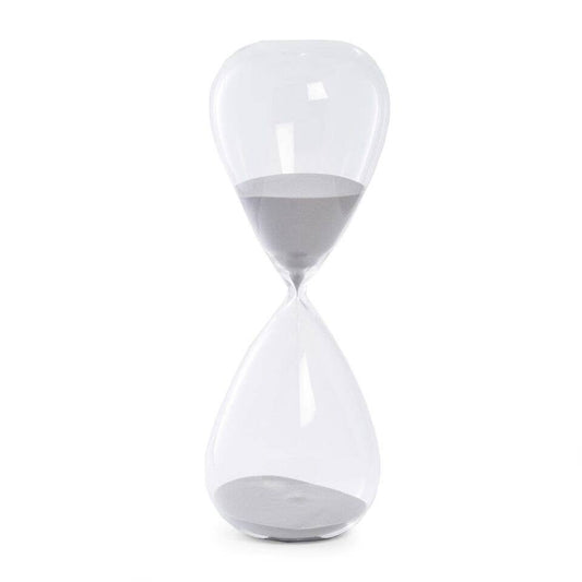 Grey Hourglass Sand Timer 14" Grey Sand
