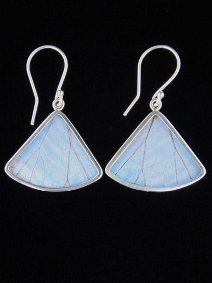 Shimmerwings "Pearl Blue" Butterfly Fan Earring
