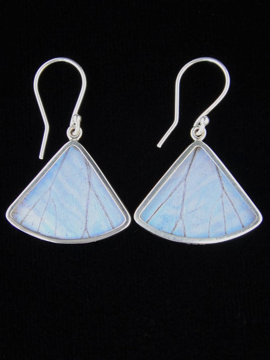 Shimmerwings "Pearl Blue" Butterfly Fan Earring