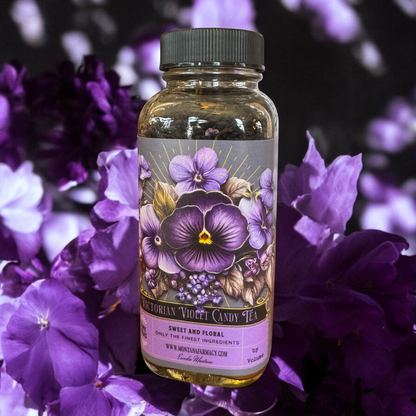 Vintage Victorian Violet Candy Tea Candied French Tea in Jar