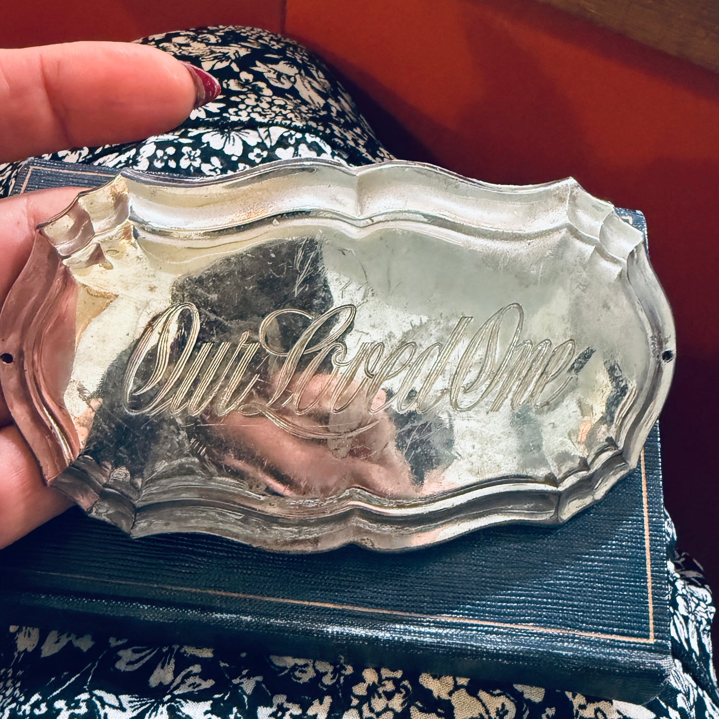 Victorian Our Loved One Coffin Plaque