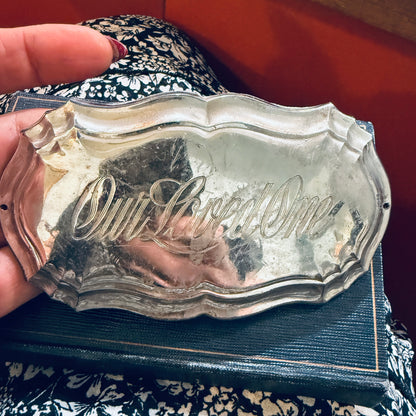 Victorian Our Loved One Coffin Plaque