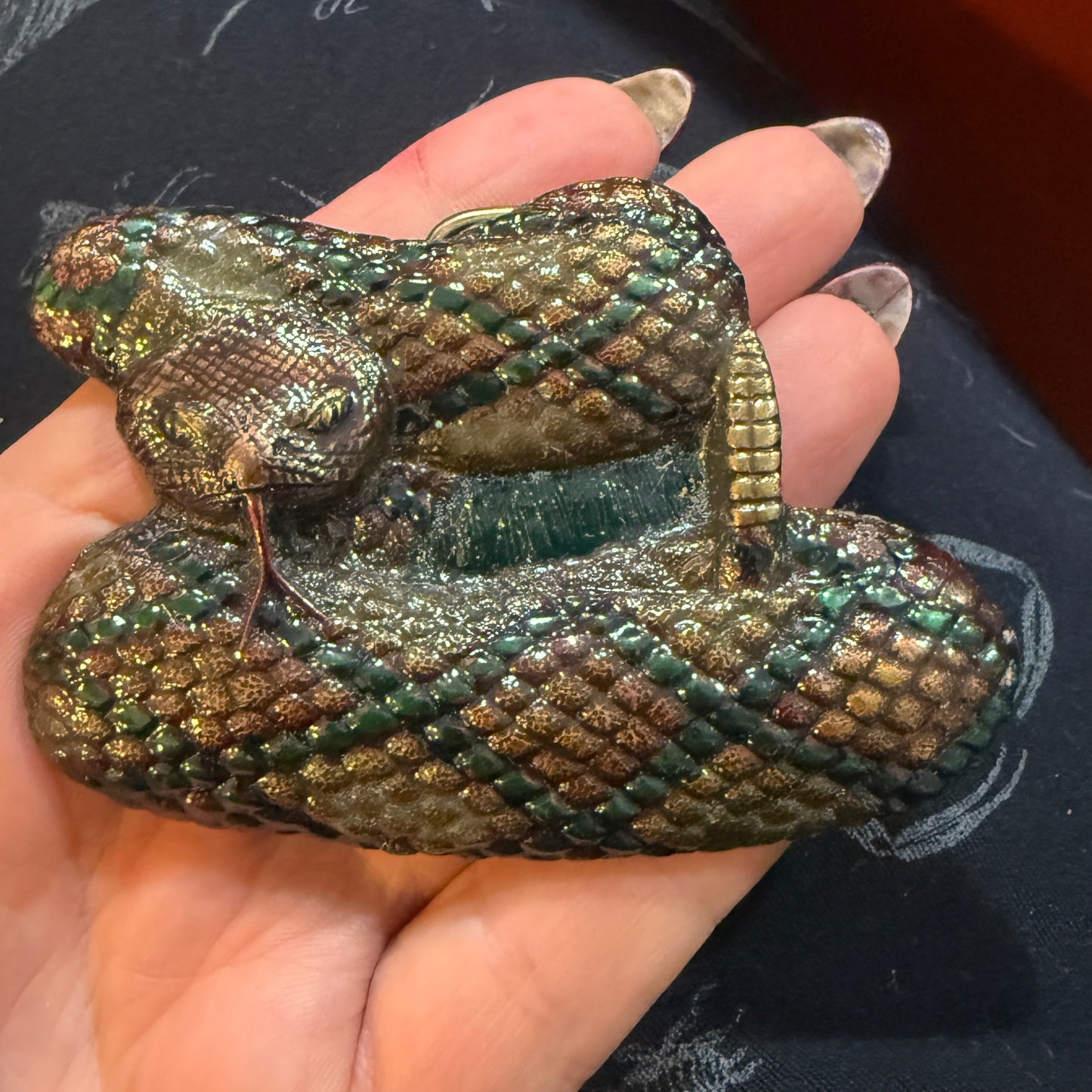 Antique Brass Rattlesnake Buckle Color
