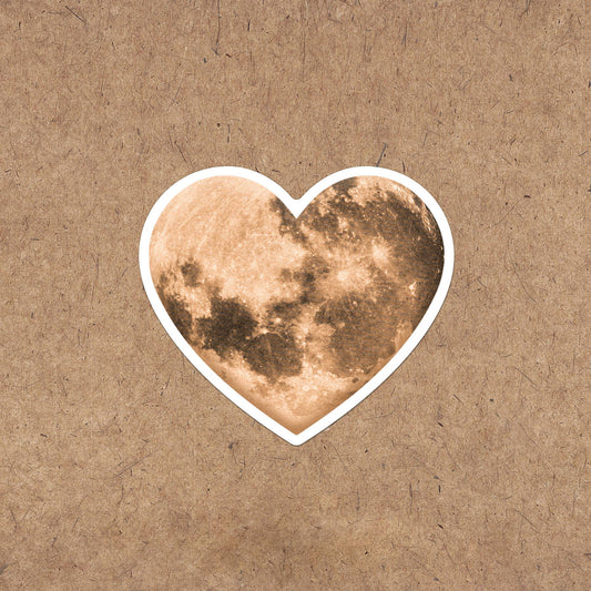 Heart Moon Sticker