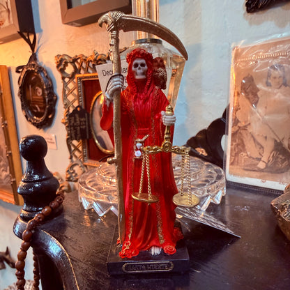 Santa Muerte Altar Figure Red Robe 4”
